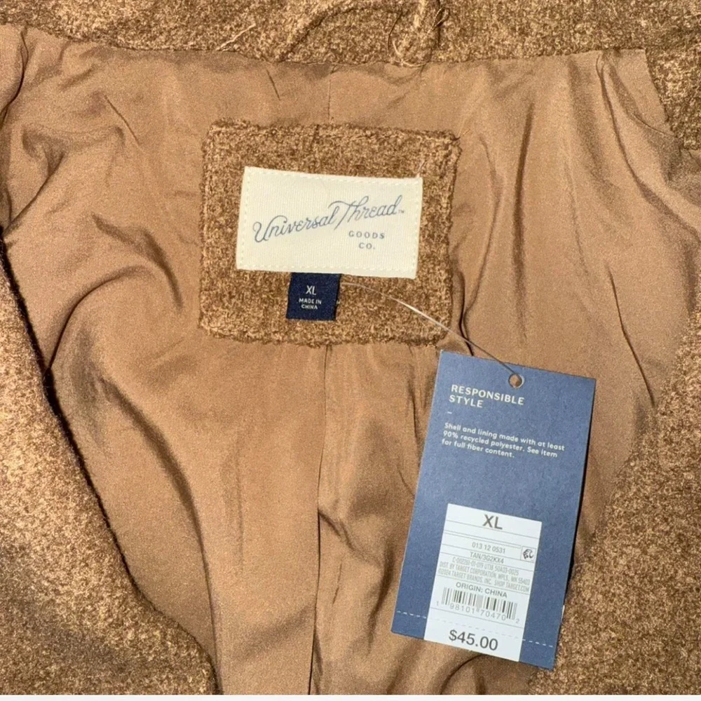 Universal Thread Tan Wool Jacket - Picture 3 of 6